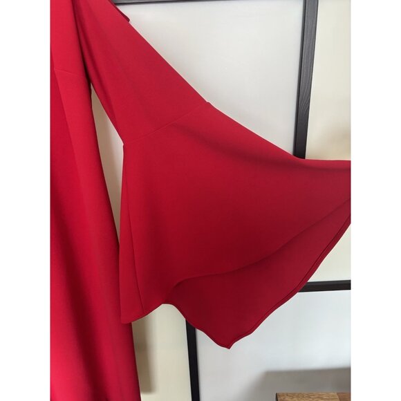 Vince Camuto Red Dress Plus Size 1X Cold Shoulder NWT Vamp Goth Cocktail - Picture 9 of 16